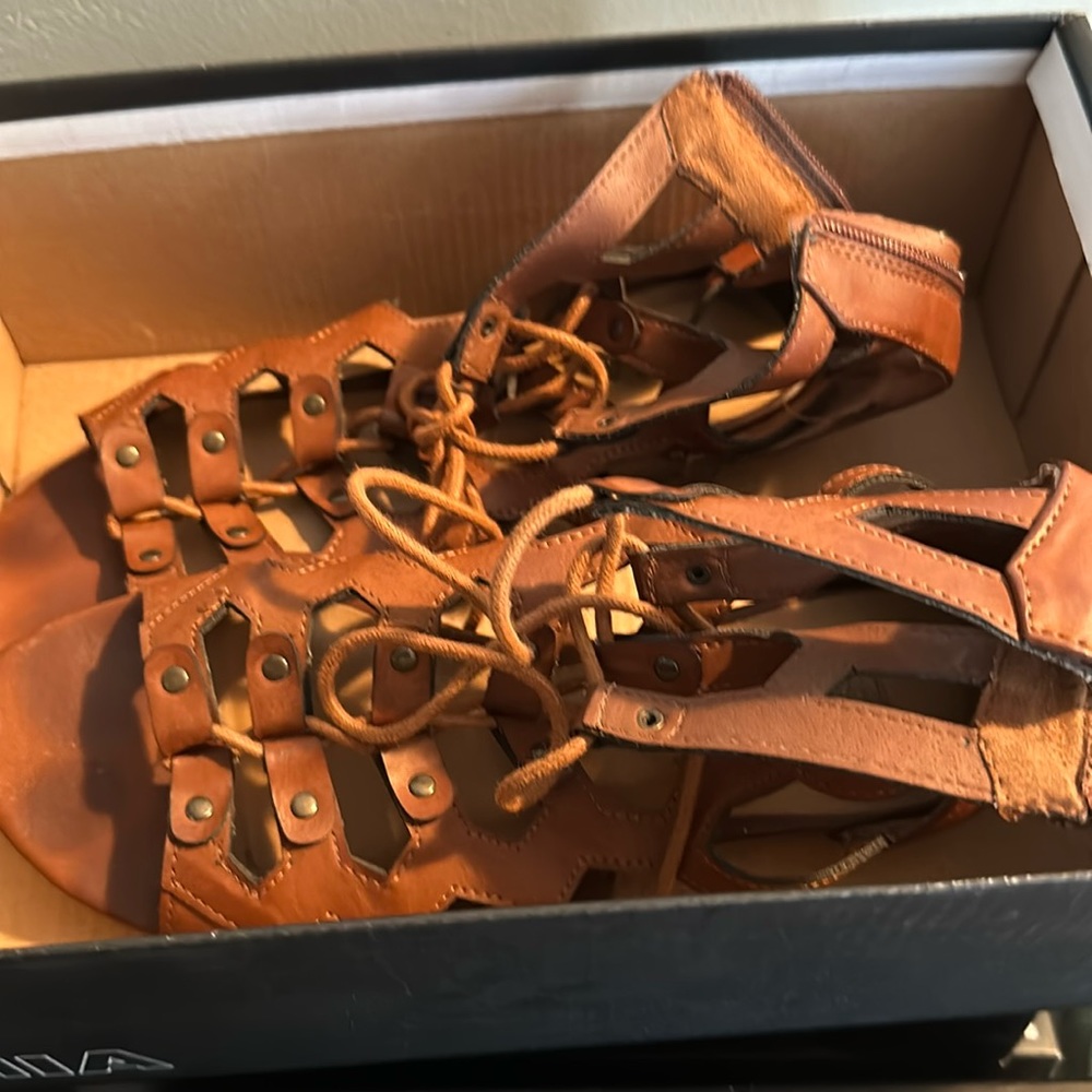 Zip up mia gladiator sandals cute